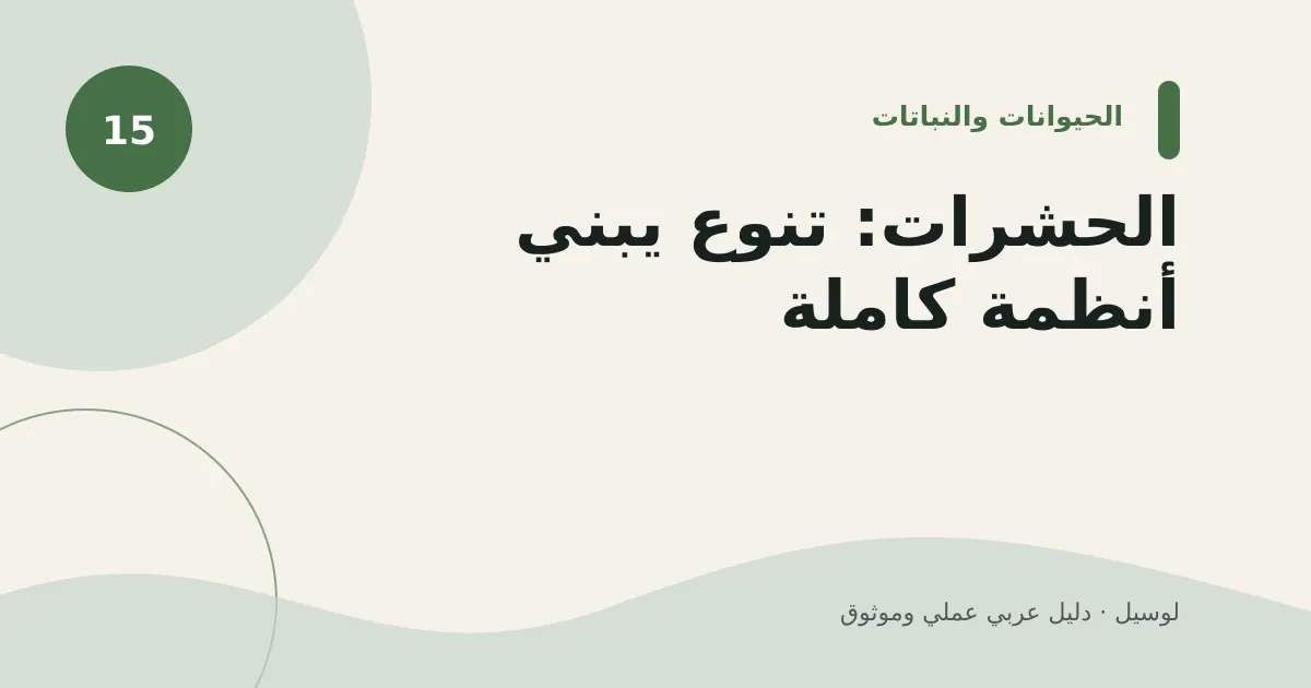 صورة توضيحية لمقال: الحشرات: تنوع يبني أنظمة كاملة