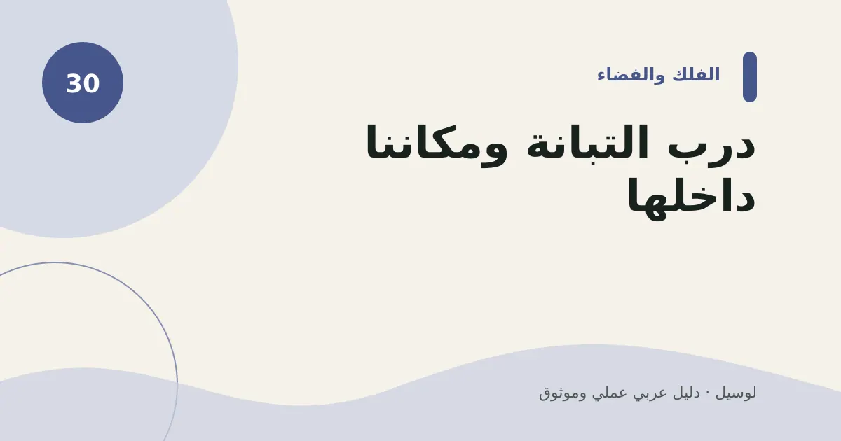 صورة توضيحية لمقال: درب التبانة ومكاننا داخلها